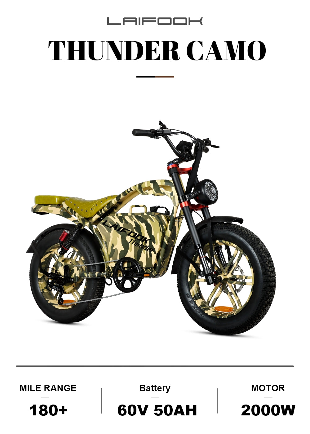 LAIFOOK Thunder Camo Ebike