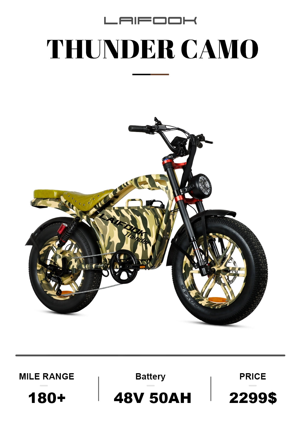 LAIFOOK Thunder Camo Ebike